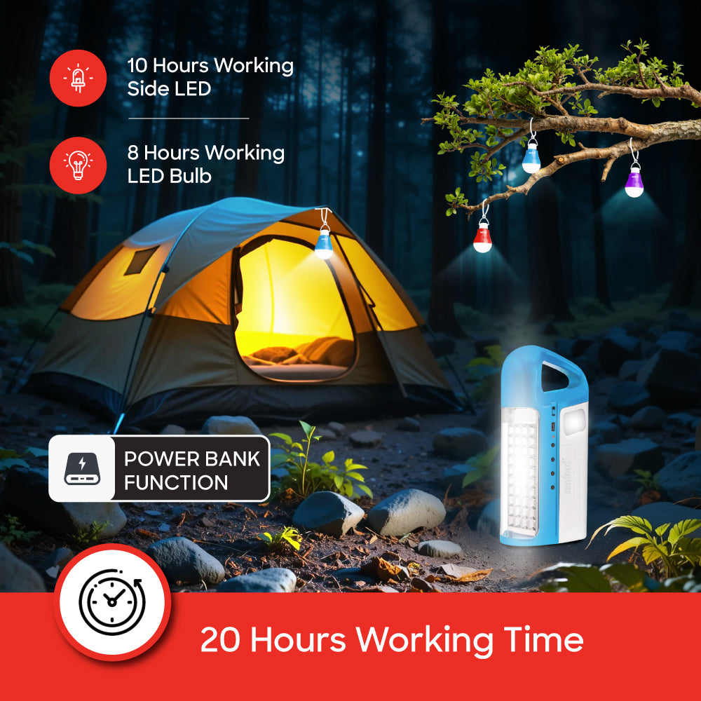 Sanford Rechargeable Lantern with Solar Panel, USB and 80 LEDs | SF455ELC - buysanford